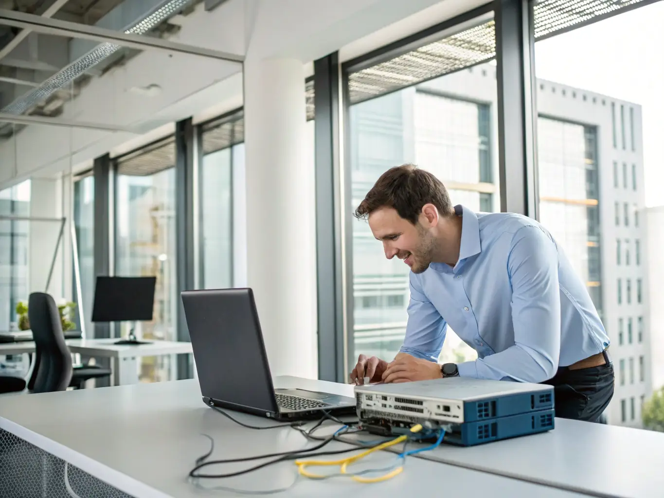 An IT consultant optimizing network configurations, improving network efficiency and reducing operational costs for a business.